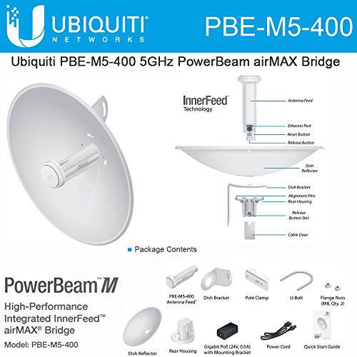 Ubiquiti Networks Pbe-M5-4005ghz Powerbeam, Airmax, 400mm