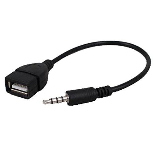 SmartEra USB Female to 3.5mm Jack Male 오디오 컨버터 변환기 (Black)