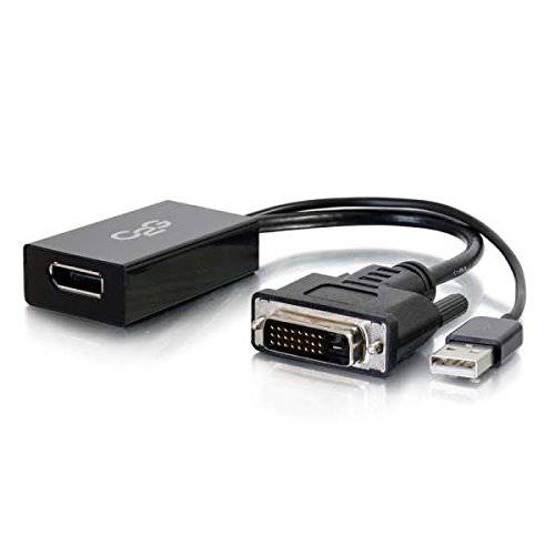 C2G 41379 DVI to DisplayPort,DP 변환기 Converter, 블랙