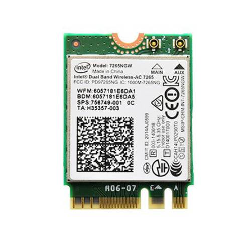 Intel 듀얼밴드 Wireless-AC 7265 802.11ac,  듀얼밴드, 2x2 Wi-Fi+  블루투스 4.0 - (7265NGW)