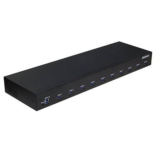 10 Port USB 3.1 Gen I 허브 (5Gbps) - 19 Inch 1U 거치대, 받침대 마운트