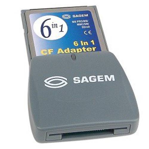 Sagem CompactFlash to MSPro/ MS/ MMC/ SM/ SD/ xD 카드 어댑터 - Turn your CF Type I 카드 Slot into a 6-in-1 카드 리더,리더기