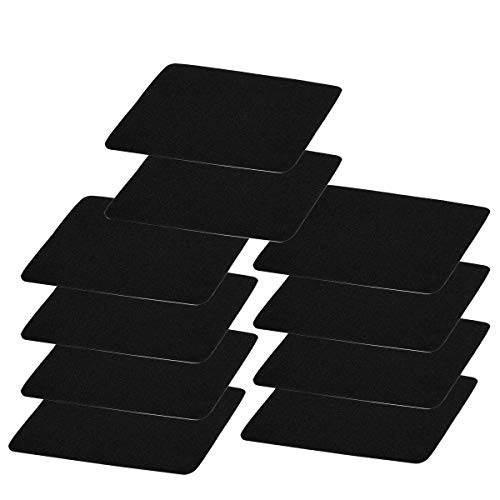 (10 Pack) 2MM 두께 스피드 러버 마우스 패드 블랙 1030 Skid 내구성 -Black