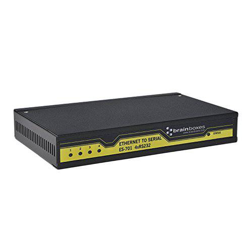 Brainboxes - 디바이스 서버, 국자 - 4 포트 - 10MB LAN, 100MB LAN, RS-232 (ES-701)