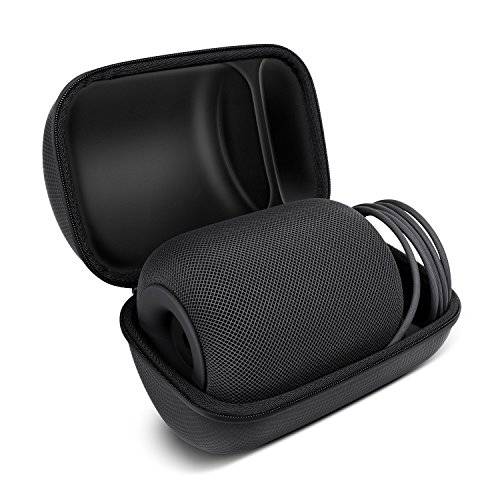 HomePod 여행용 케이스, 운반용 Bag With 홀딩 스트랩 Drop, 프로텍트 Dust 커버 충격방지 캐링 케이스 For 애플 HomePod 스피커 (Black)