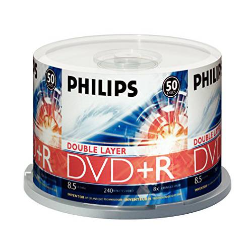 Philips DR8S8B50F/ 17 50 Pack 8X DVD+ R DL Spindle