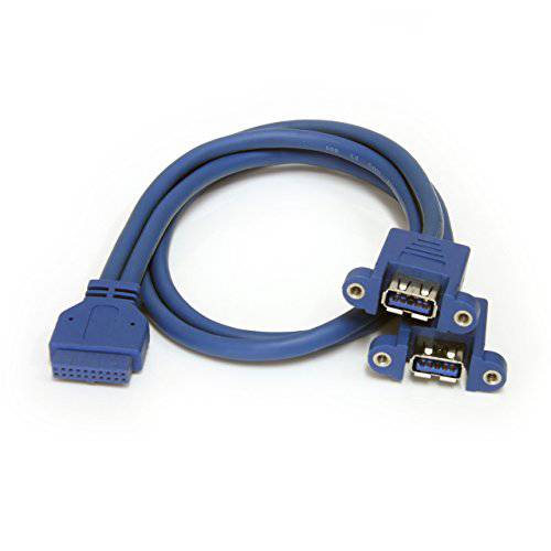 brandnameeng.com 2 Port Panel 마운트 USB 3.0 케이블 - USB A to 메인보드 Header 케이블 F/ F ( USB3SPNLAFHD)