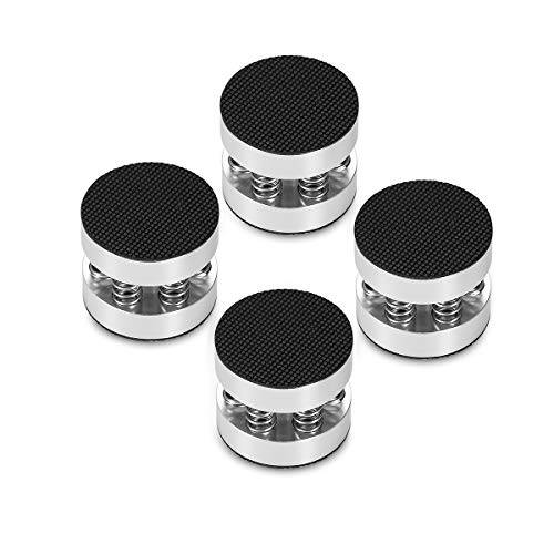 Nobsound 4PCS Silver 알루미늄 스프링 스피커 Spikes Isolation 스탠드 for 하이파이 Amplifier/ Speaker/ Turntable/ 플레이어