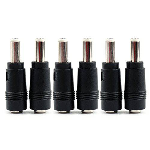 Areyourshop 6 Pcs New Copper DC 파워 5.5mmx2.1mm Female to 5.5mmx2.5mm Male 변환기
