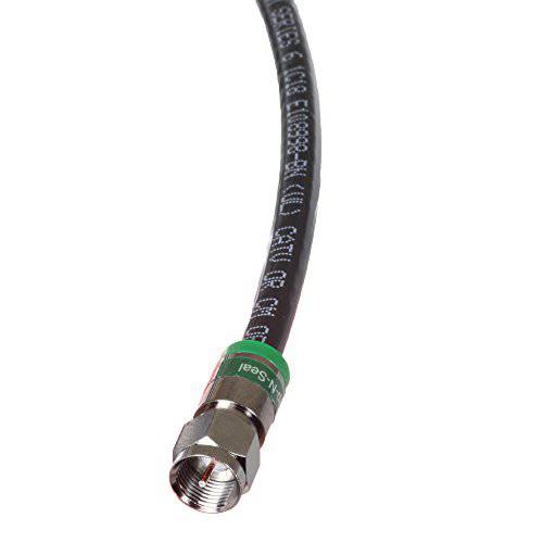 Blue Jeans CableRG-6 CATV 동축, Coaxial,COAX 케이블, 8 Foot,  블랙 - 조립된 인 USA