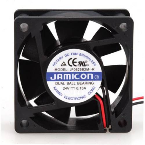 Jamicon JF0625B2M-005-065R DC Fan, Ball, 24 Volt, Flange Mount, 60 mm x 60 mm x 25 mm 사이즈
