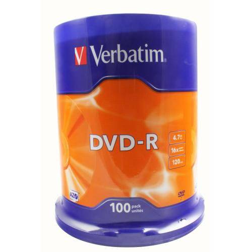 Verbatim 수명 Series DVD-R Disc Spindle, Pack of 100