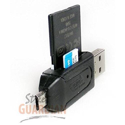 Street Guardian SG USB OTG- SD/ 마이크로SD 메모리 카드 리더,리더기 ( USB&  OTG) 윈도우 맥 Linux 안드로이드 호환가능한