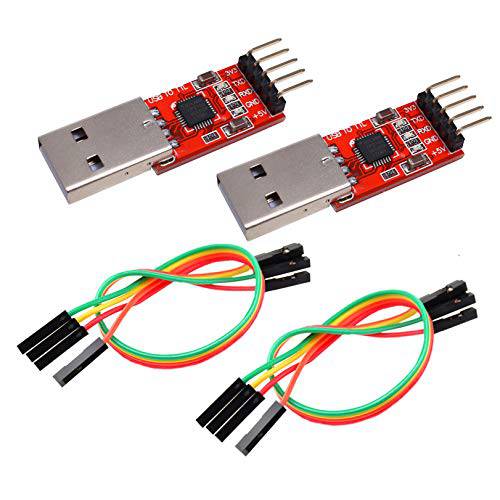IZOKEE CP2102 모듈 USB to TTL 5PIN Serial 컨버터, 변환기 어댑터 모듈 Downloader UART STC 3.3V and 5V 점퍼 전선
