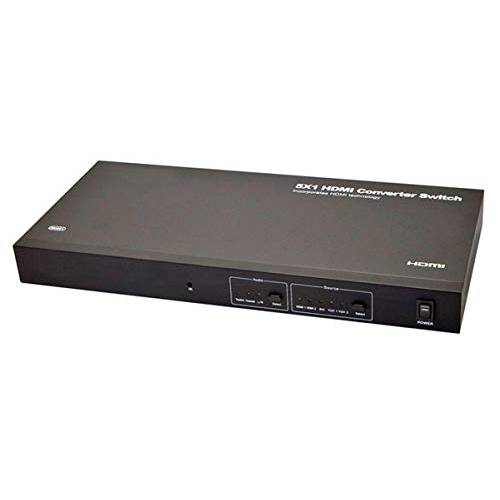 Monoprice 108146 5X1 HDMI 컨버터 스위치 - HDMI DVI with 토스링크+  동축, 동축, 동축, Coaxial, 동축, 동축, 동축+ R/ L 스테레오 오디오