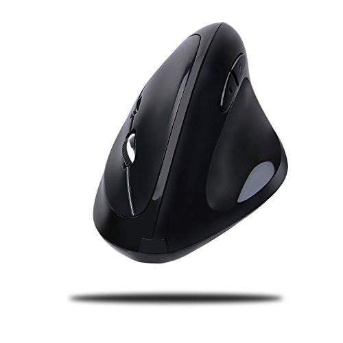 Adesso Imouse E30-2.4GHz 무선 인체공학 버티컬 Right-Handed Mouse, 블랙