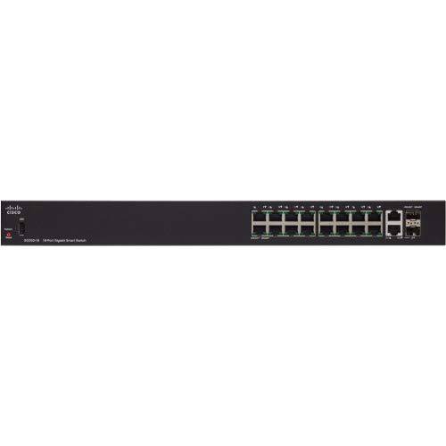 Cisco SG250-18 스마트 Switch with 18 기가비트 랜포트 (GbE) Ports with 16 기가비트 랜포트 RJ45 Ports and 2 SFP 기가비트 랜포트 Combo, 리미티드 라이프타임 프로텍트 (SG250-18-K9-NA)