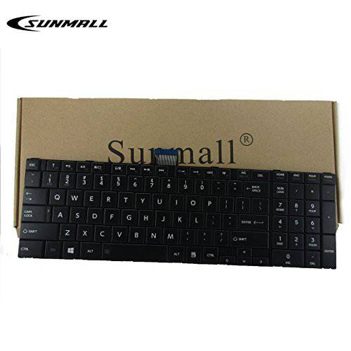 SUNMALL 키보드 교체용 for Toshiba Satellite C850 C855 C855D L850 L855 L855D L875D P850 P875 P855 블랙 US Layout(6 개월 Warranty)