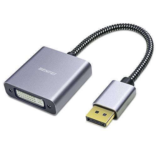 DisplayPort,DP,DP to DVI, Benfei DisplayPort,DP to DVI-D Single Link 변환기 Male to Female Gold-Plated 케이블 호환가능한 for 레노버 Dell HP and Other 브랜드