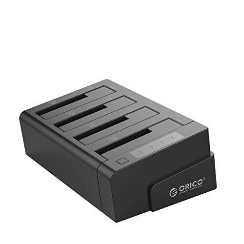 ORICO 40TB USB 3.0 to SATA I/ II/ III 4 Bay 외장 하드디스크 탈부착 스테이션 for 2.5 or 3.5 inch HDD, SSD with 하드디스크 Duplicator/ other 기능 [4 x 10TB]