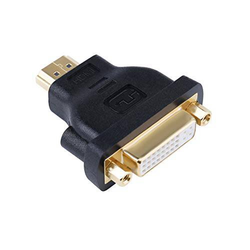 DTECH DVI Female to HDMI Male 변환기 Bi-Directional DVI 24+ 5 Port 컨버터