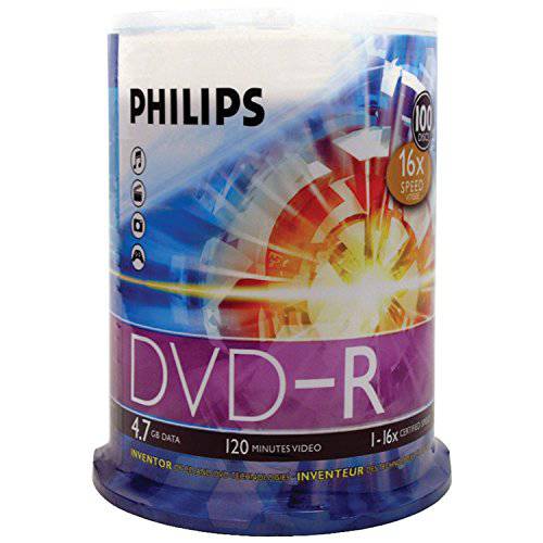HOODM4S6B00F - 필립스 DM4S6B00F 17 4.7GB 16x DVD-Rs (100-ct 케이크 박스 Spindle)