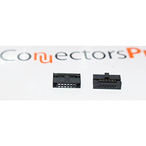 Pc 악세사리 - Connectors Pro 1.27mm 0.05 피치 미니 듀얼 열 IDC FC Female 소켓 or FD Male 전이 커넥터 Terminates to 0.635mm 0.025mm 플랫 리본 케이블 (FC-10P-4PK)