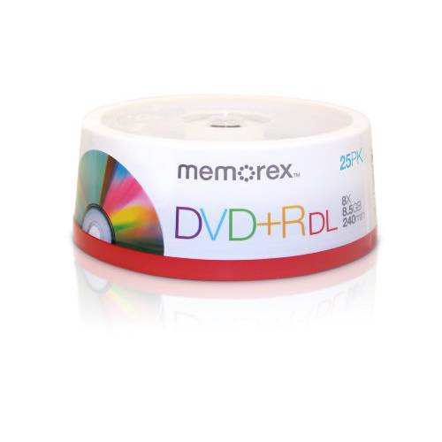 Memorex 8.5GB 8X 이중 레이어 DVD+ R 25pk Spindle