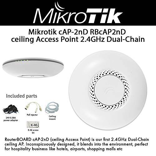 Mikrotik RouterBOARD cAP-2nD 천장 액세스 Point 2.4GHz Dual-Chain PoE