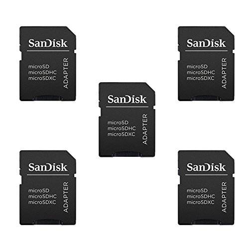 5 Pack -Sandisk 마이크로SD MicroSDHC to SD SDHC Adapter. Works with 메모리 Cards up to 32GB 용량 (Bulk Packaged).