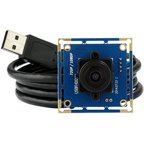 ELP USB with 카메라 2.1mm 렌즈 1080p Hd 프리 드라이버 USB 카메라 Module, 2.0 Megapixel(1080p) USB Camera, for Linux 윈도우 안드로이드 맥 Os