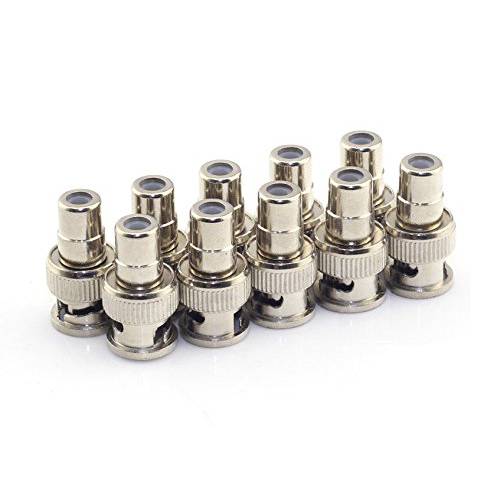 RuiLing 10 Pack RCA Female Plug to BNC Male Jack 어댑터 동축, Coaxial,COAX 커넥터 For CCTV 영상