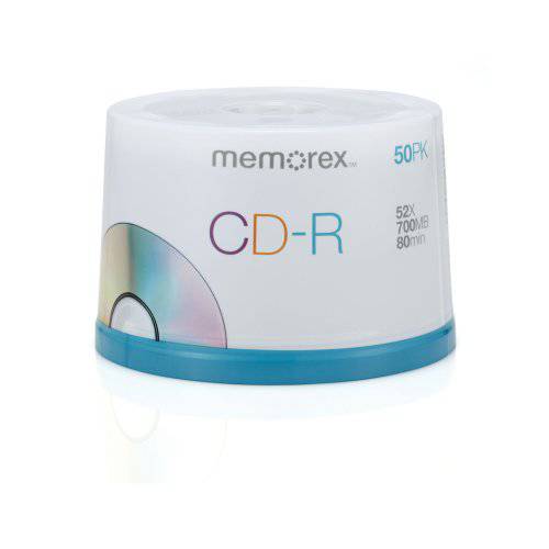 Memorex 700MB/ 80-Minute 52x Data CD-R Media 50-Pack Spindle