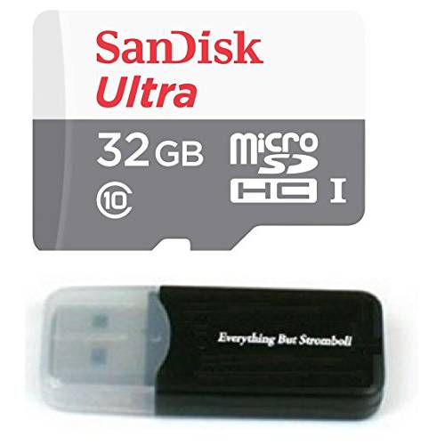 32GBSanDisk 울트라 MicroSDXC 메모리 카드 works with 라즈베리 파이 3 모델 B, 파이 2, Zero UHS-I Class 10 48mb/ s with Everything But Stromboli 메모리 카드 리더,리더기