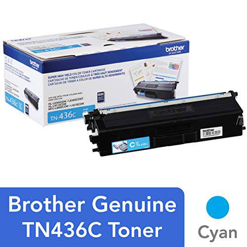 Brother TN-436C HL-L8360 L9310 MFC-L8900 L9570 토너,잉크토너,프린트잉크,잉크 카트리지 (Cyan) 인 리테일 포장, 패키징