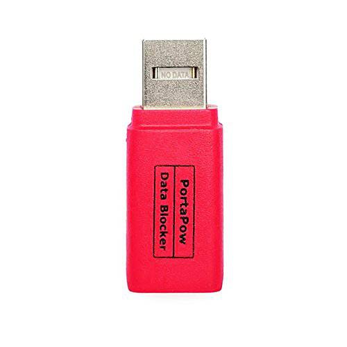PortaPow 3rd 세대 USB 데이터 차단기 Red