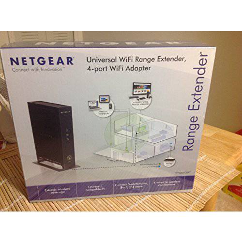 Netgear WN2000RPT-111NAS N300 와이파이 레인지 Extender, 블랙