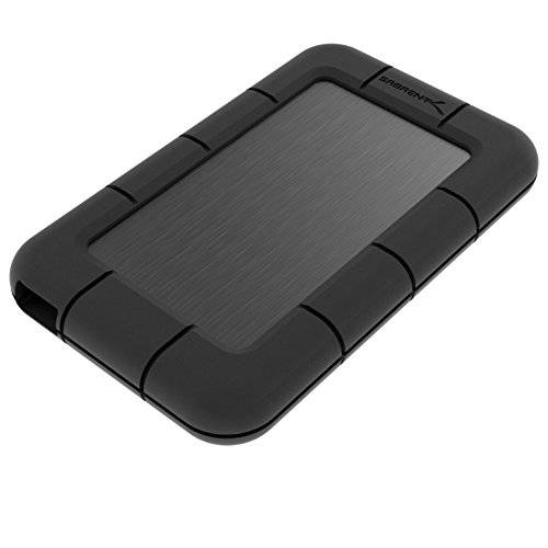 Sabrent USB 3.0 to SSD/ 2.5-Inch SATA 외장 충격방지 알루미늄 하드디스크 케이스 [Support UASP SATA III] 블랙 (EC-UK3B)