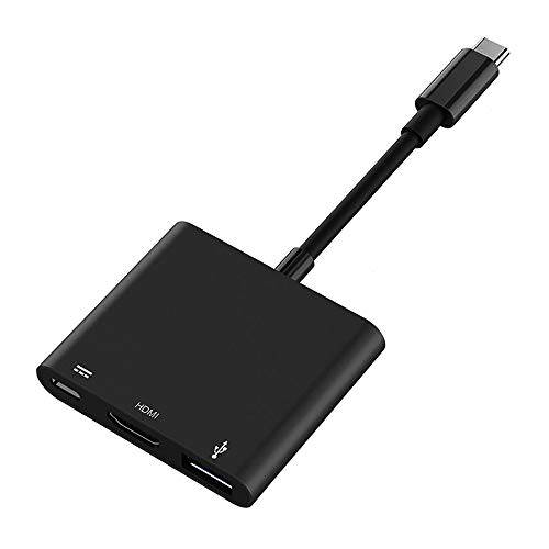 USB C to HDMI Adapter, QCEs Type C to HDMI 멀티포트 휴대용 도크 with PD 충전 to 4K TV 썬더볼트 3 호환가능한 with 닌텐도스위치, 삼성 Dex 스테이션 갤럭시 S10 S9 Note 9 Tab S5, 맥북 프로