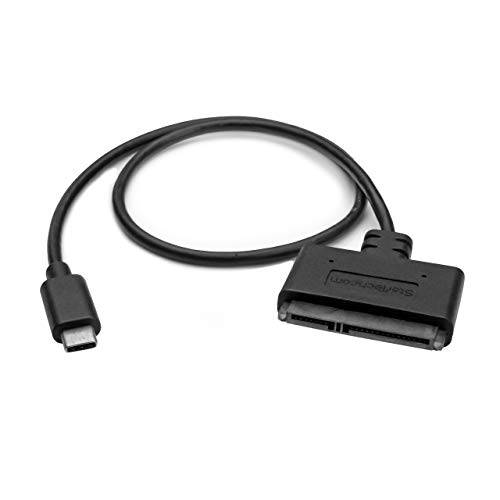 brandnameeng.com USB C to SATA 어댑터 - 외부 하드디스크 커넥터 for 2.5’’ SATA 드라이브 - SATA SSD/  HDD to USB C 케이블 (USB31CSAT3CB)