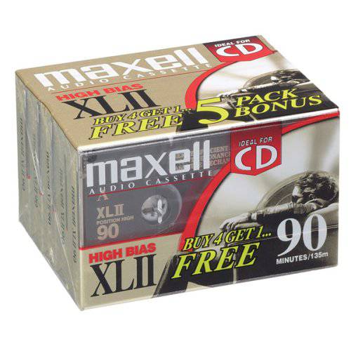 Xlii 90 고 Bias 오디오 카세트 테이프 -5-Pack