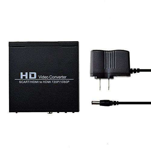Scart/ Hdmi to Hdmi 영상 컨버터 박스 1080p 스케일러 3.5mm&  동축, Coaxial, 동축 오디오 Out