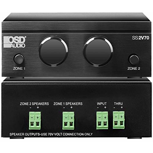 OSD 오디오 70V 2-Zone 스피커 셀렉터  100W 볼륨 조절 체계 - SS2V70