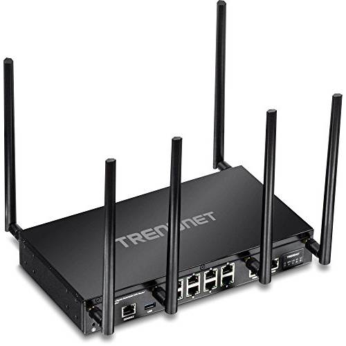 TRENDnet AC3000 Tri-Band 무선 기가비트 Dual-WAN VPN SMB Router, TEW-829DRU, MU-MIMO, 움직임 2, Internet Router, Whole Office/ 홈 wifi, Pre-Encryped Wireless, QoS, Inter-VLAN routing, 블랙