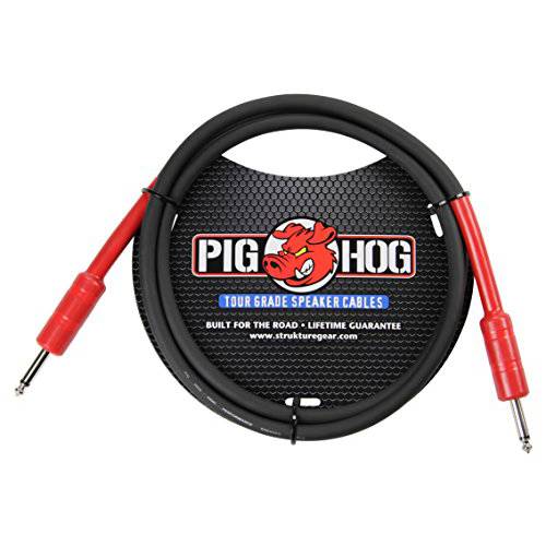 Pig Hog PHSC5 고 퍼포먼스 14 Gauge 9.2mm 1/ 4 스피커 케이블, 5 Feet