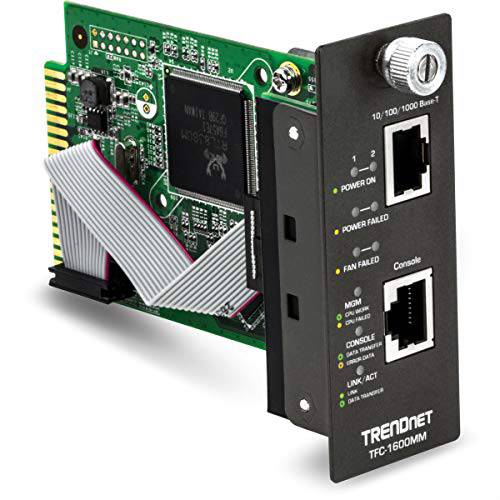 TRENDnet SNMP 관리 모듈 for TFC-1600, support PortBased Management, 리얼 타임 Monitoring, 컨버터 Speed, Link Activity, Duplex Status, 기가비트 Port, 라이프타임 Protection, TFC-1600MM