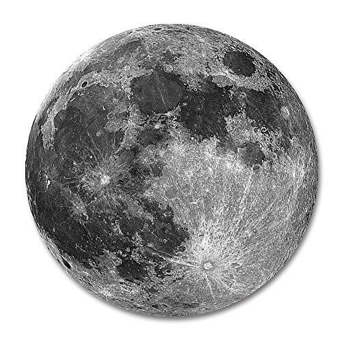 Moon 라운드 마우스 패드 by brandnameeng, Earth Grey Moon Fashion 모양뚜껑디자인 원형 마우스패드 with 러버 20cm