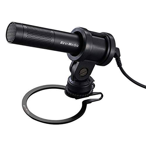 Avermedia Technology 실천하기 Streamer Mic, 3.5mm 단방향 샷건 Microphone, for DSLR, Mobile, Vlog, Streaming, Podcasting (AM133)