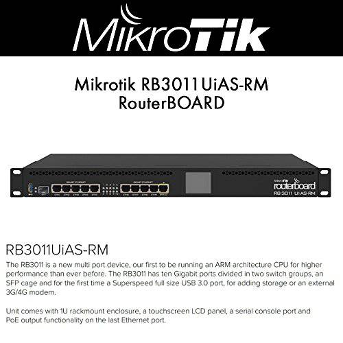 Mikrotik RB3011UIAS-RM RouterBOARD 10xGigabit Ethernet, USB 3.0, LCD, RB3011