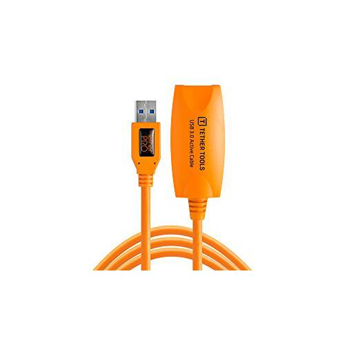 Tether Tools TetherPro USB 3.0 to USB Female Active Extension, 16’ (5m), High-Visibility 오렌지